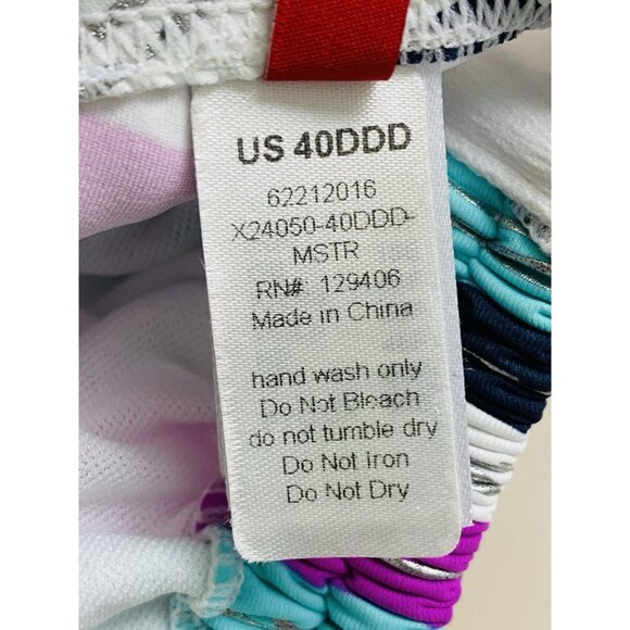 S. Oliver Bikini Top Multicolor Underwired Bra 40DDD Swimsuit Top Only - Picture 4 of 7